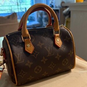 Elegant Brown Monogram Nano Handbag